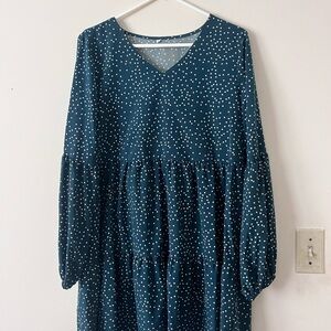 Teal Polka Dot Dress